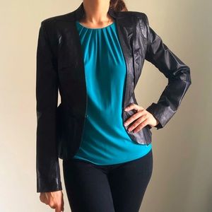 Bebe Genuine Leather Jacket, Size XS. Very good condition.